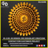 3D Circular Om CNC Design Download