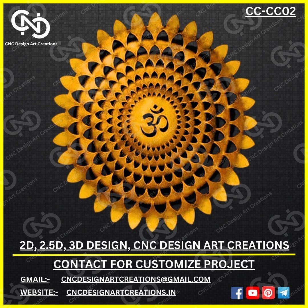 3D Circular Om CNC Design Download 3D Circular Om CNC Design Download