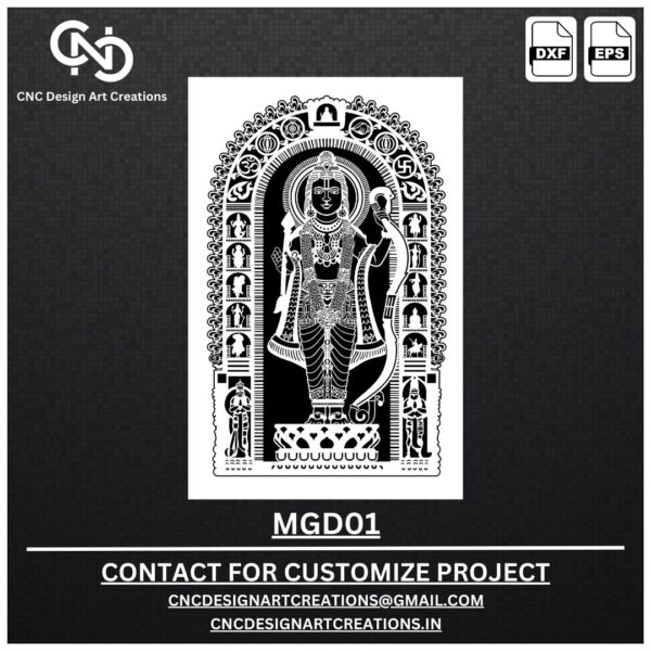 2D Shri Ram Lala Shri Ram Lala 2D CNC Cutting Design