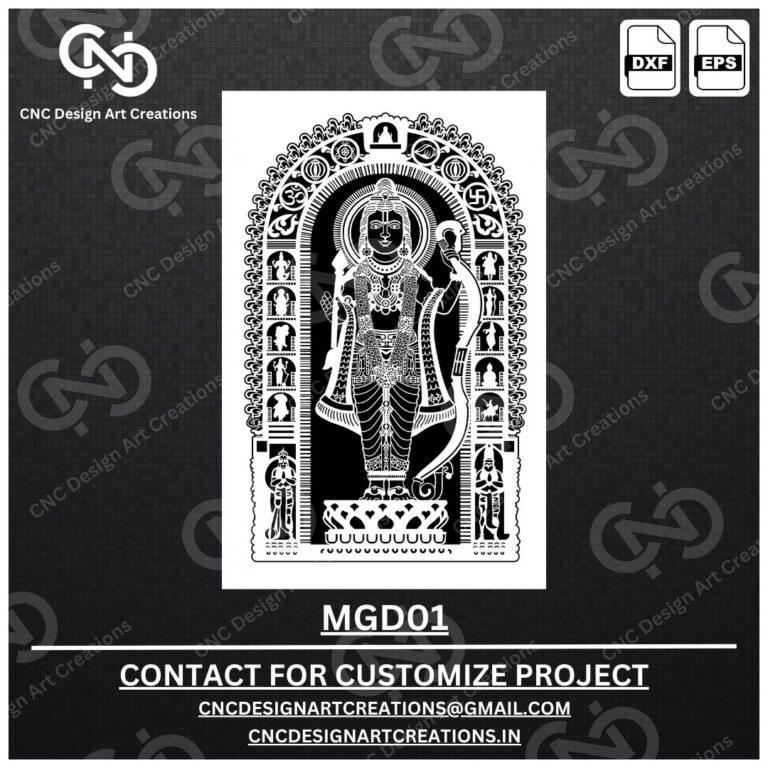 2D Shri Ram Lala Shri Ram Lala 2D CNC Cutting Design